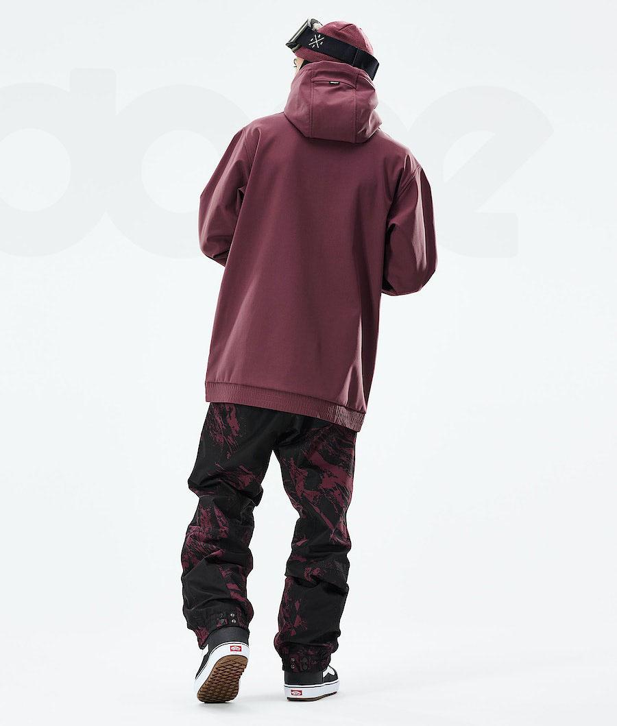 Burgundy Men's Dope Yeti 2021 Snowboard Jackets | NZ_D2279