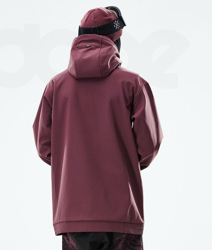 Burgundy Men's Dope Yeti 2021 Snowboard Jackets | NZ_D2279