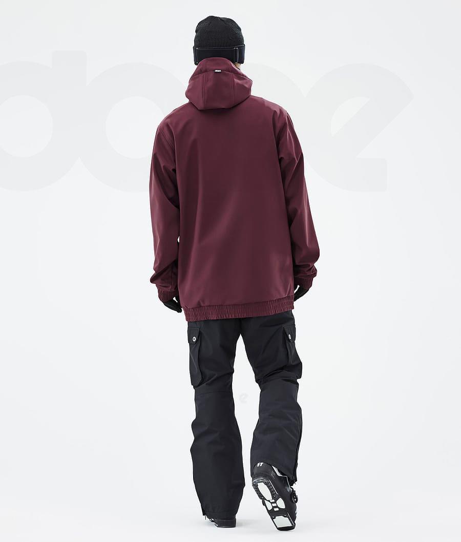 Burgundy Men's Dope Yeti Ski Jackets | NZ_D1065