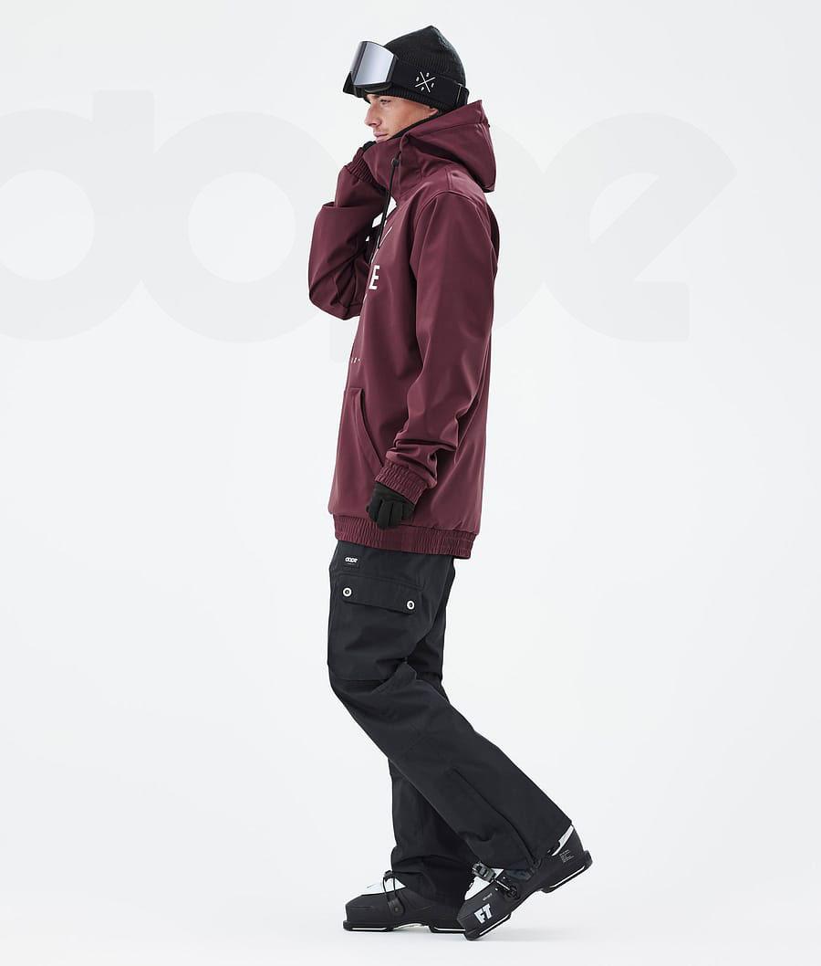 Burgundy Men's Dope Yeti Ski Jackets | NZ_D1065