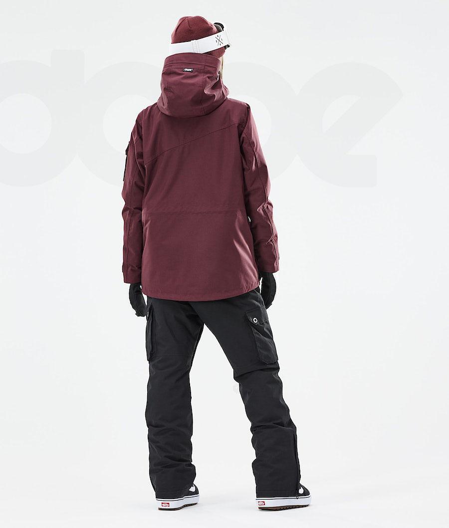 Burgundy Women's Dope Adept W 2021 Snowboard Jackets | NZ_D1469