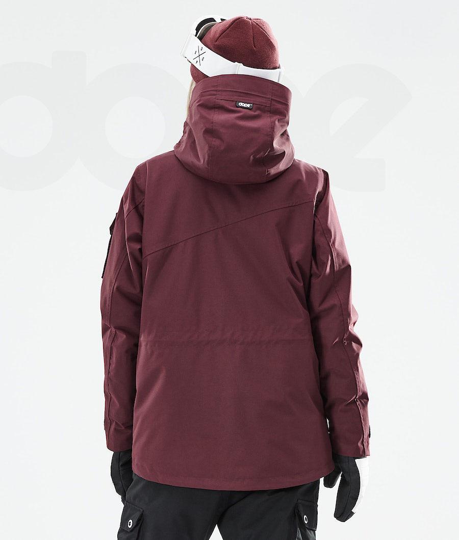 Burgundy Women's Dope Adept W 2021 Snowboard Jackets | NZ_D1469