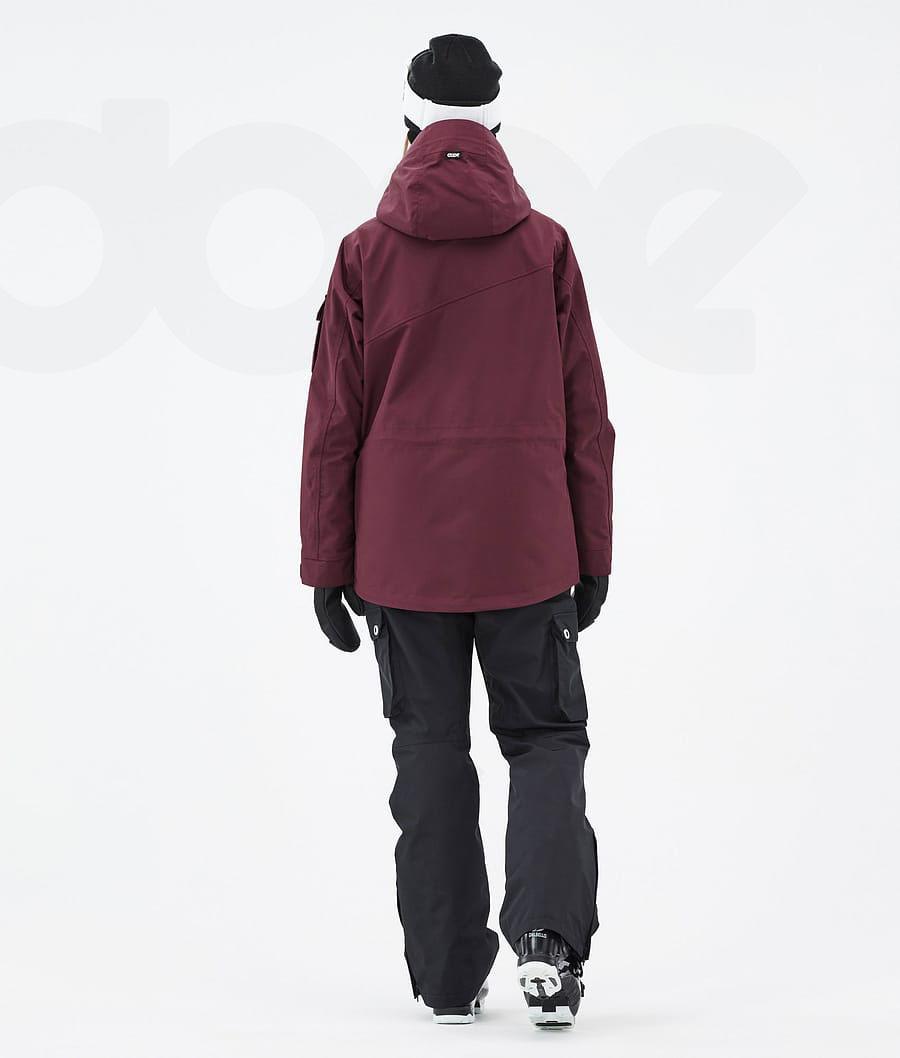Burgundy Women's Dope Adept W Ski Jackets | NZ_D1174