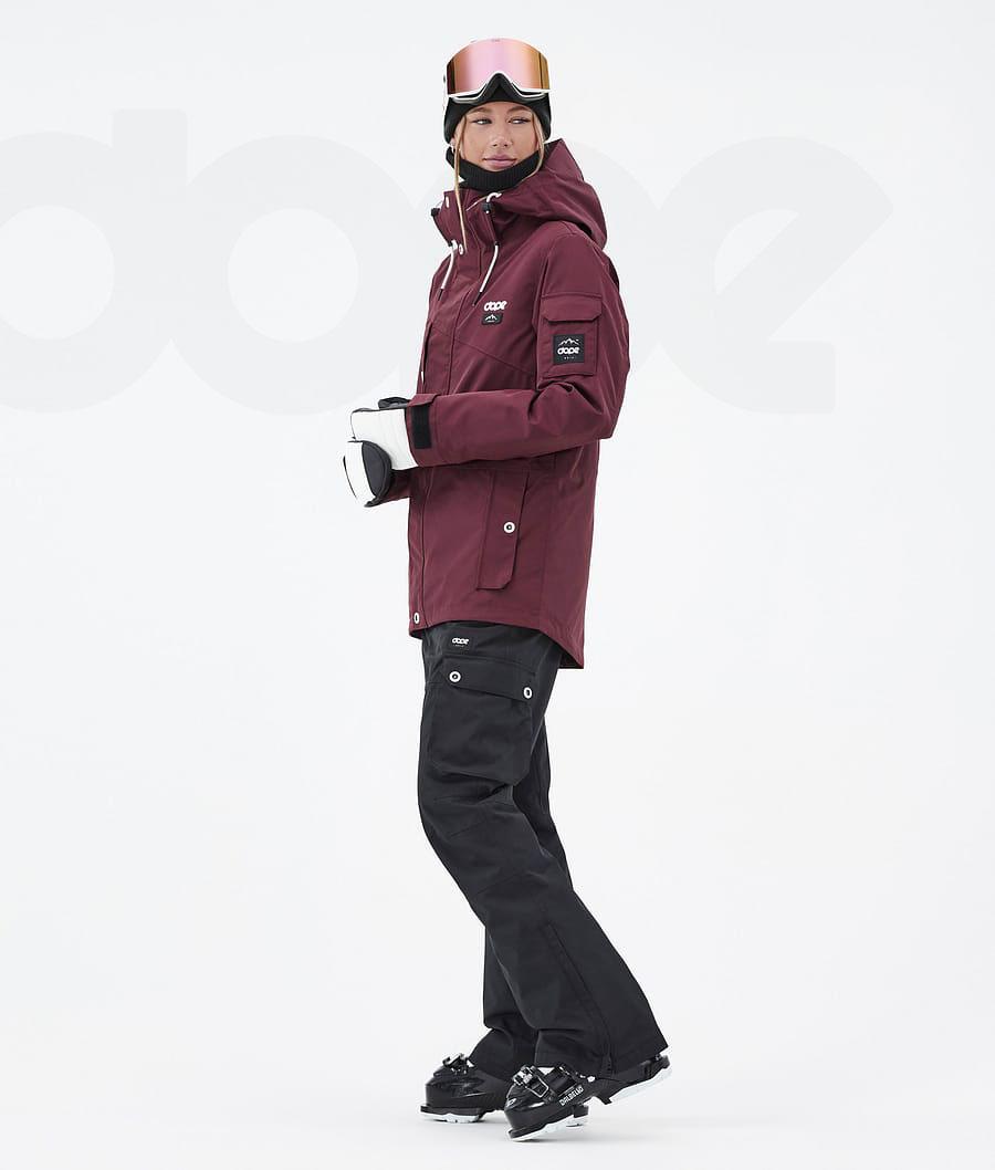 Burgundy Women's Dope Adept W Ski Jackets | NZ_D1174