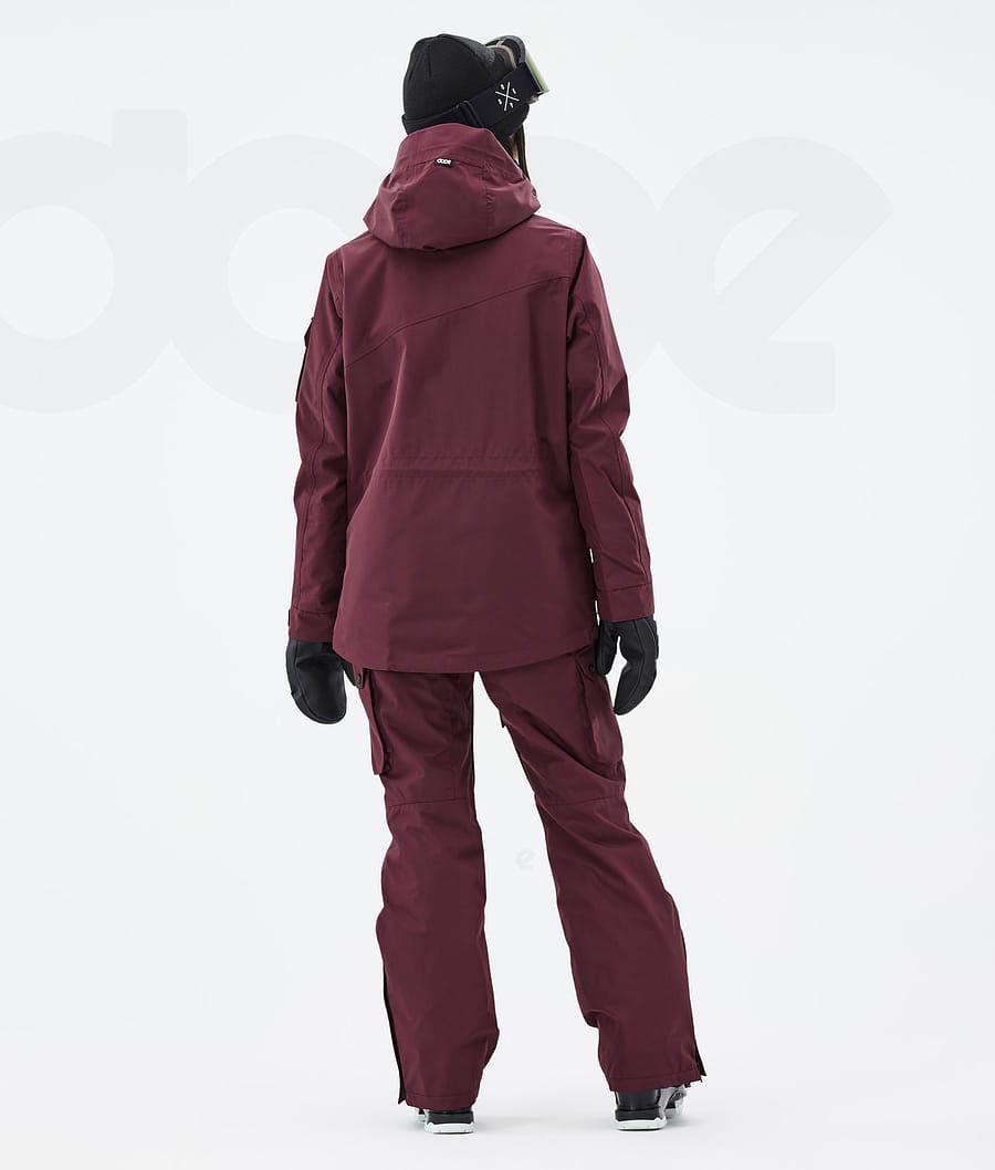 Burgundy Women's Dope Adept W Ski Jackets | NZ_D1630
