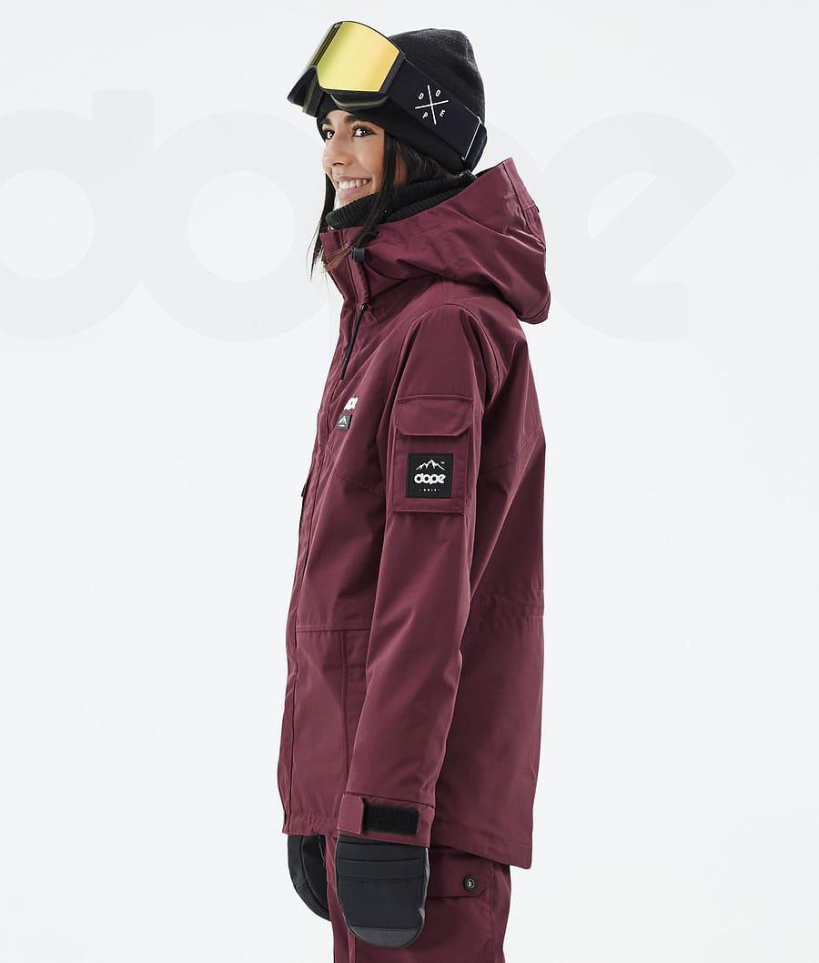Burgundy Women's Dope Adept W Ski Jackets | NZ_D1630
