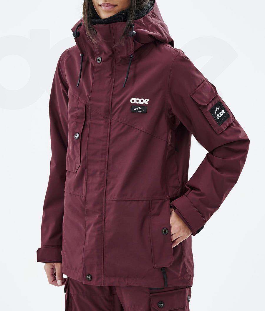 Burgundy Women's Dope Adept W Ski Jackets | NZ_D1630