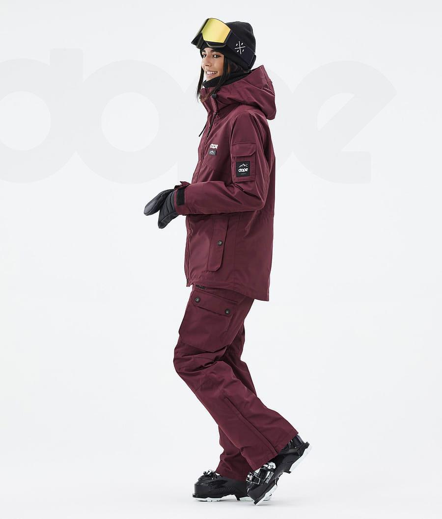 Burgundy Women's Dope Adept W Ski Jackets | NZ_D1630