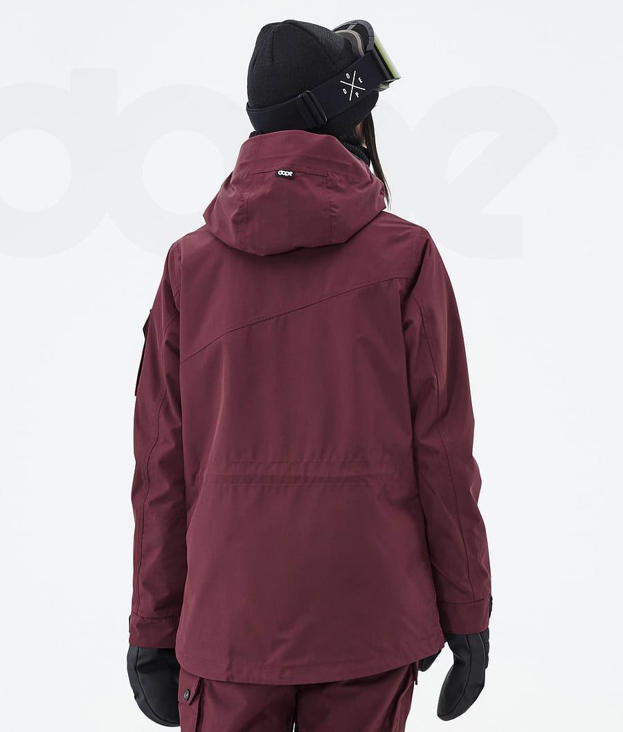 Burgundy Women's Dope Adept W Ski Jackets | NZ_D1630