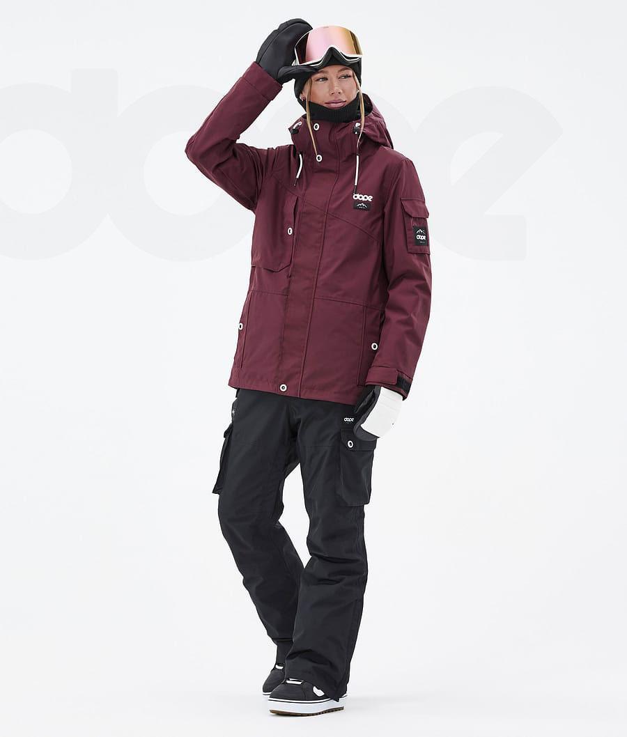 Burgundy Women's Dope Adept W Snowboard Jackets | NZ_D2459