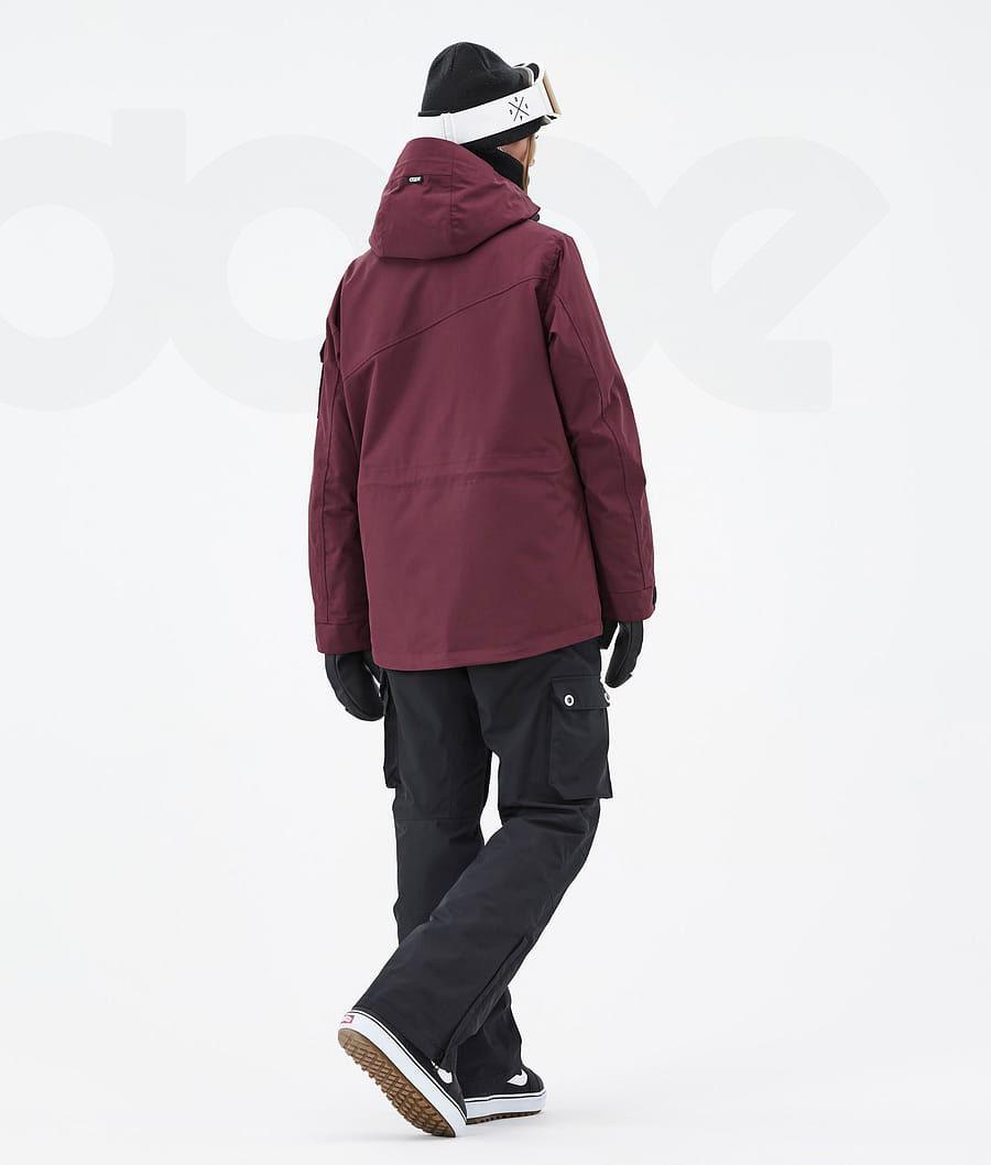 Burgundy Women's Dope Adept W Snowboard Jackets | NZ_D2459