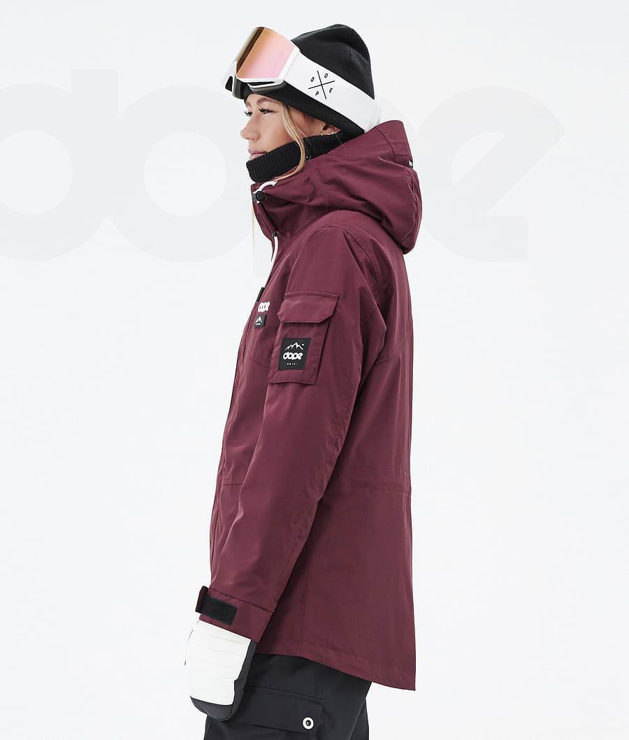 Burgundy Women's Dope Adept W Snowboard Jackets | NZ_D2459