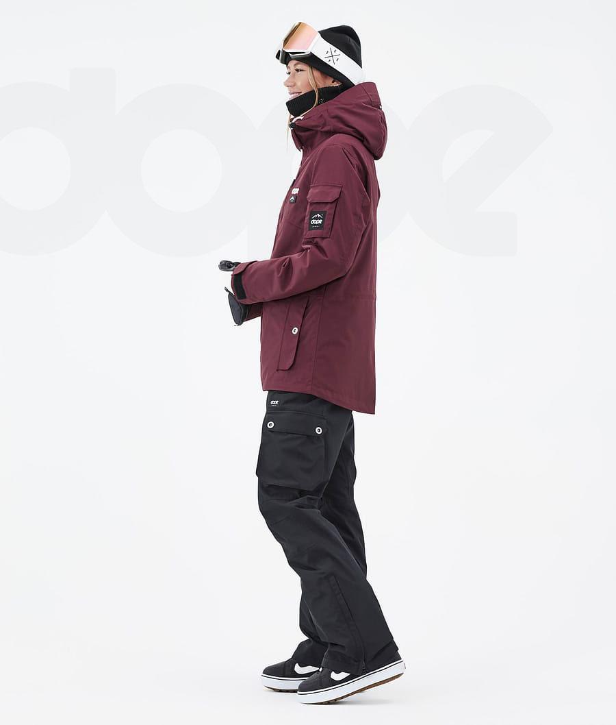 Burgundy Women's Dope Adept W Snowboard Jackets | NZ_D2459