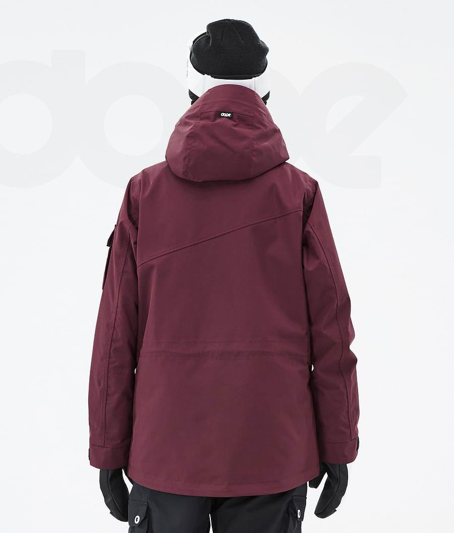 Burgundy Women's Dope Adept W Snowboard Jackets | NZ_D2459