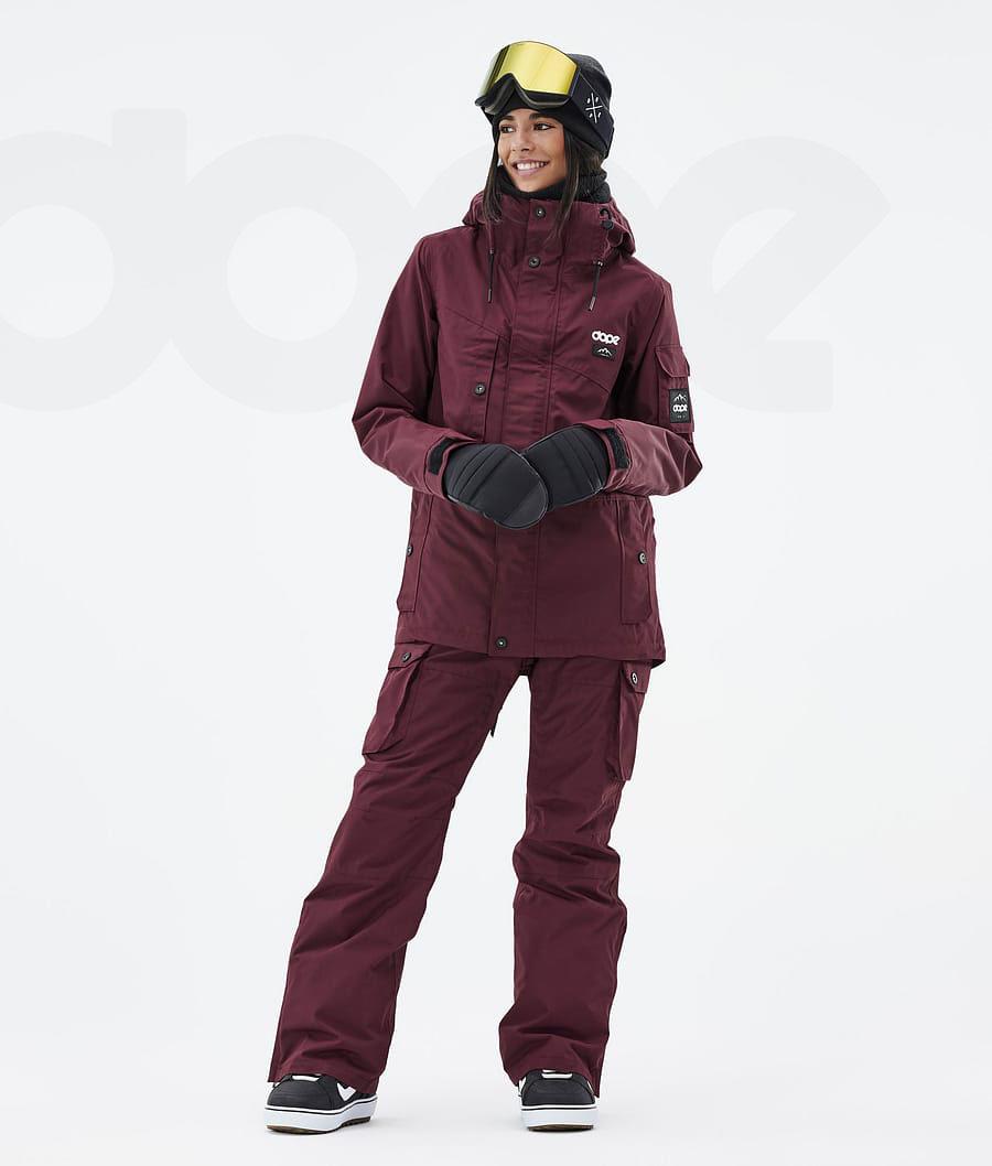 Burgundy Women's Dope Adept W Snowboard Jackets | NZ_D2527