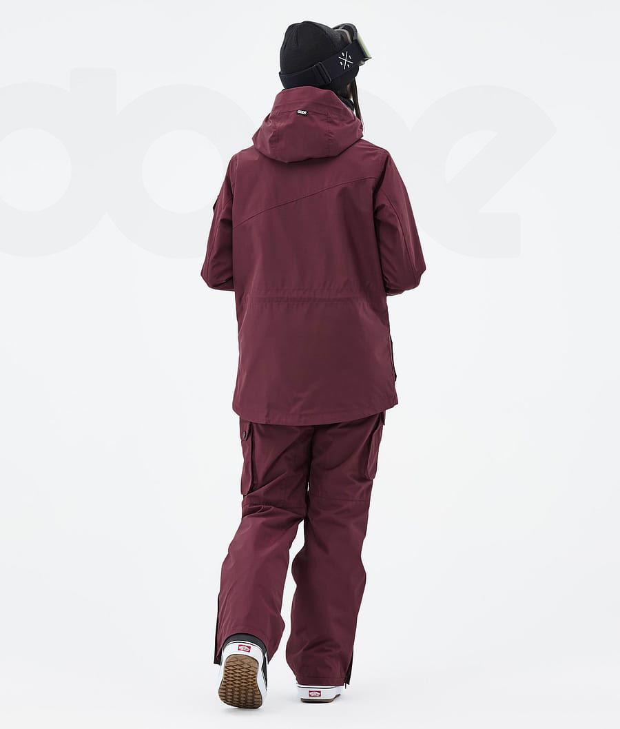 Burgundy Women's Dope Adept W Snowboard Jackets | NZ_D2527