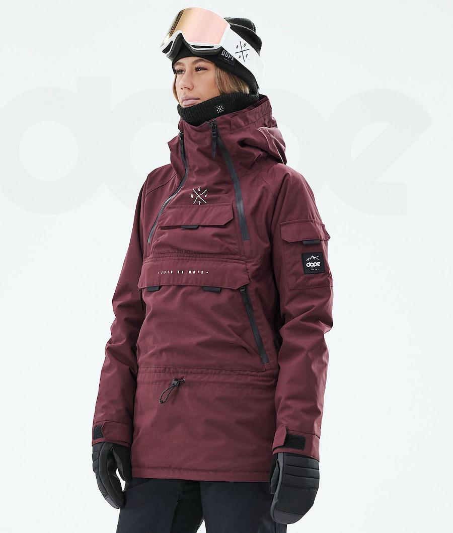 Burgundy Women\'s Dope Akin W 2019 Ski Jackets | NZ_D1626