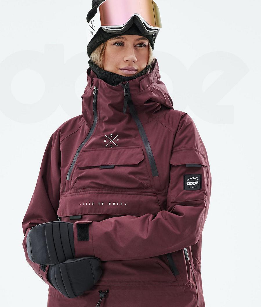 Burgundy Women's Dope Akin W 2019 Snowboard Jackets | NZ_D1058