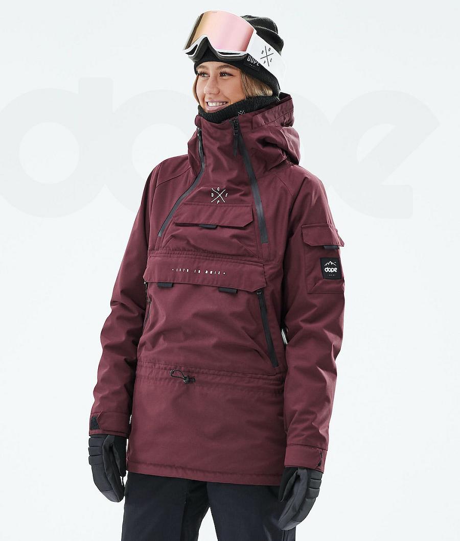 Burgundy Women\'s Dope Akin W 2019 Snowboard Jackets | NZ_D1058