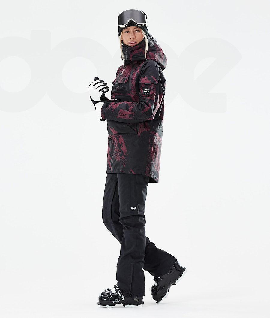 Burgundy Women's Dope Akin W 2021 Ski Jackets | NZ_D1051