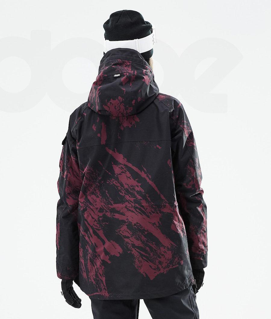 Burgundy Women's Dope Akin W 2021 Ski Jackets | NZ_D1051