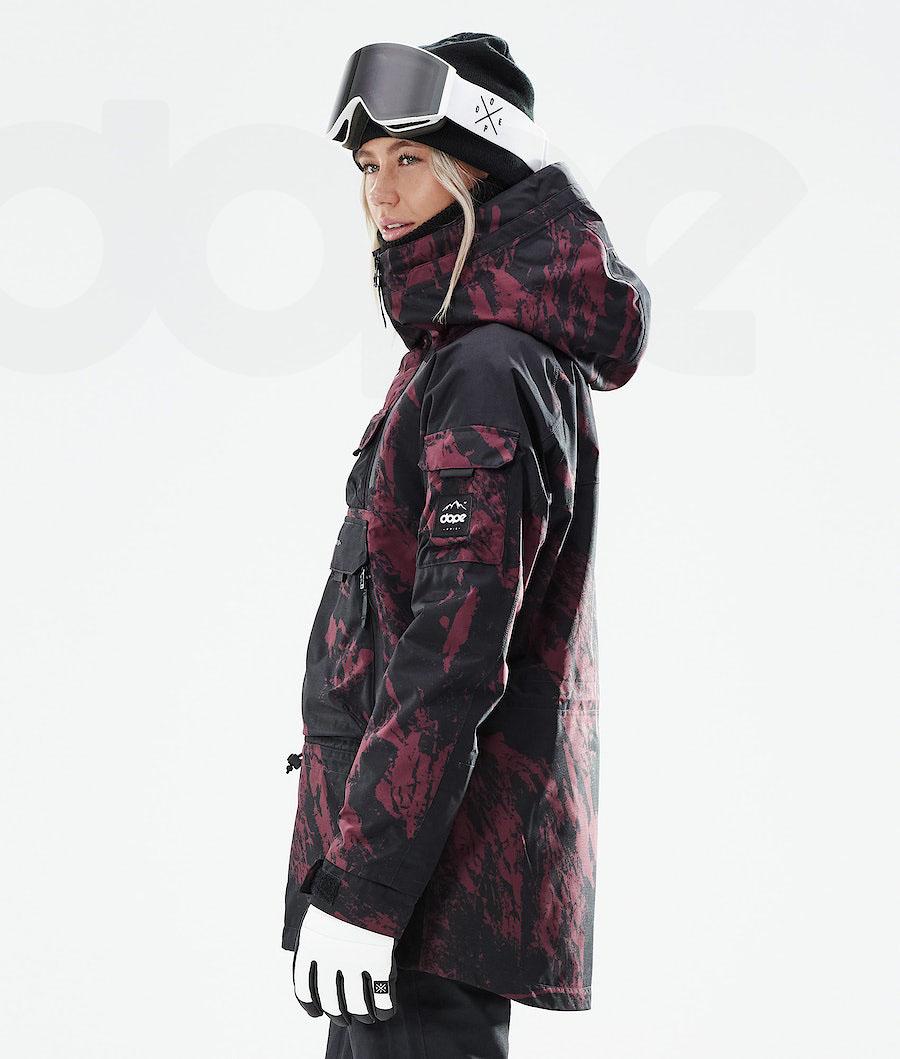 Burgundy Women's Dope Akin W 2021 Ski Jackets | NZ_D1051