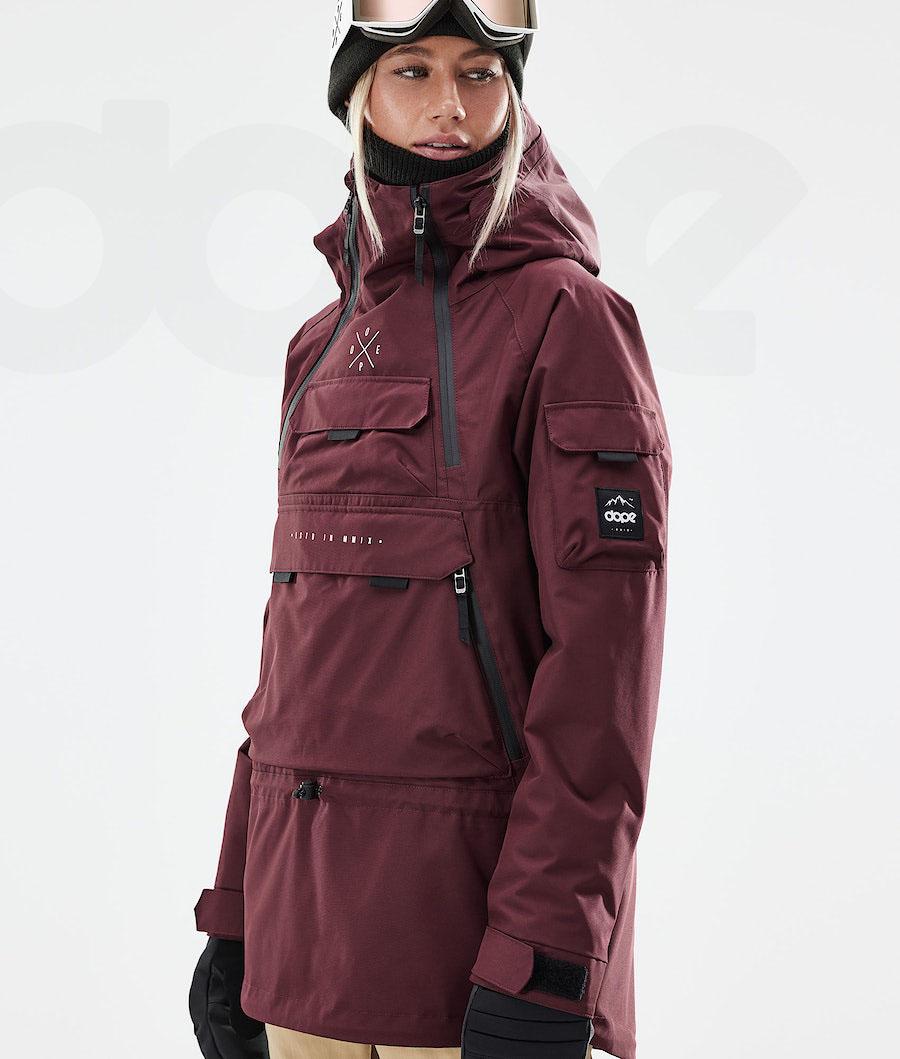 Burgundy Women's Dope Akin W 2021 Ski Jackets | NZ_D1075