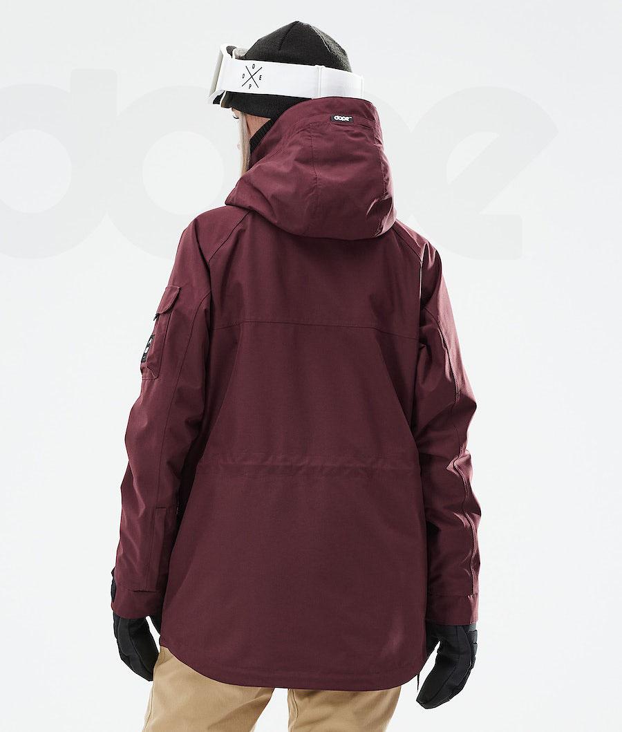 Burgundy Women's Dope Akin W 2021 Ski Jackets | NZ_D1075