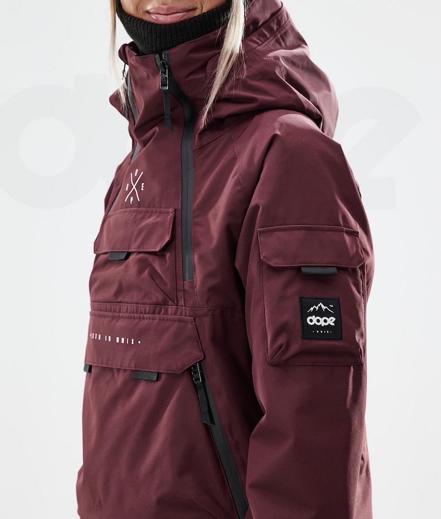 Burgundy Women's Dope Akin W 2021 Snowboard Jackets | NZ_D1492