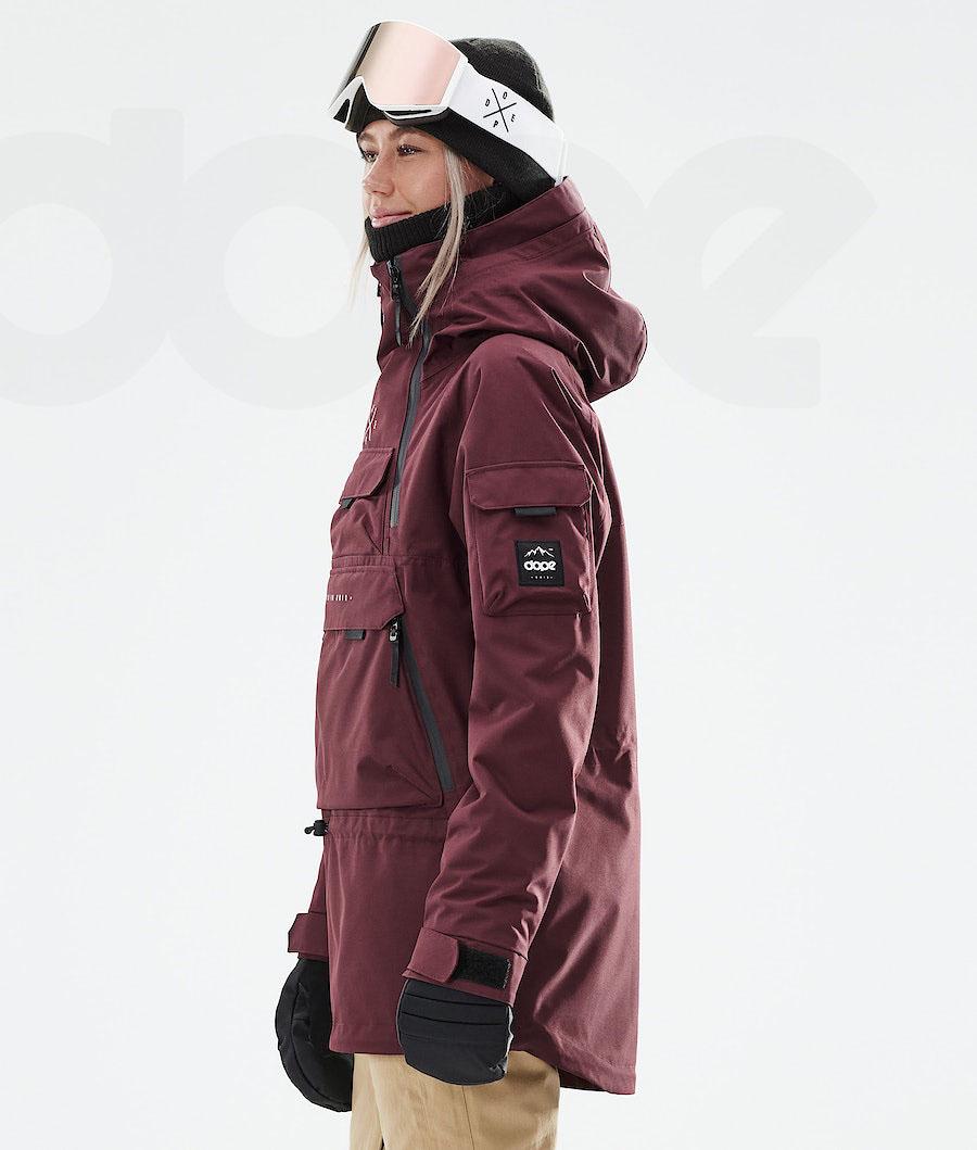Burgundy Women's Dope Akin W 2021 Snowboard Jackets | NZ_D1492