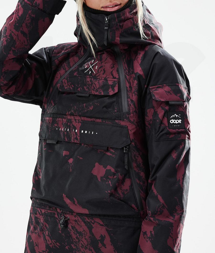 Burgundy Women's Dope Akin W 2021 Snowboard Jackets | NZ_D1829
