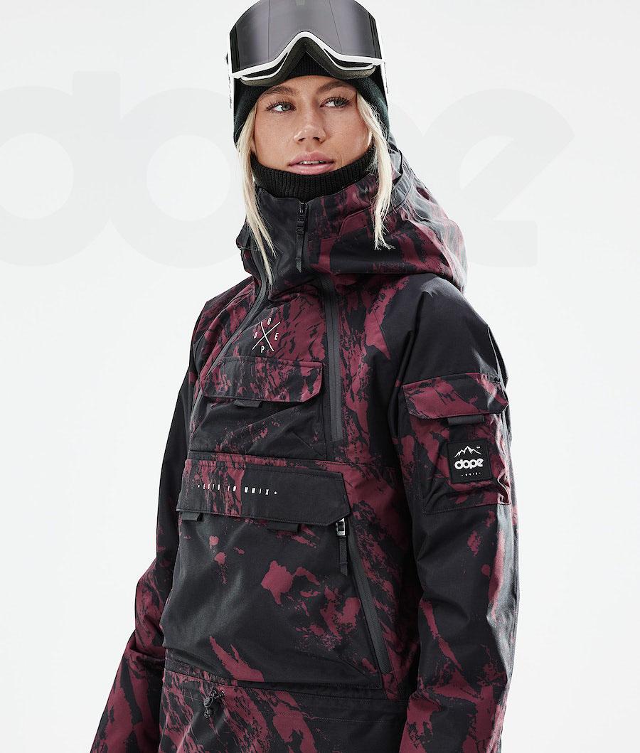 Burgundy Women's Dope Akin W 2021 Snowboard Jackets | NZ_D1829