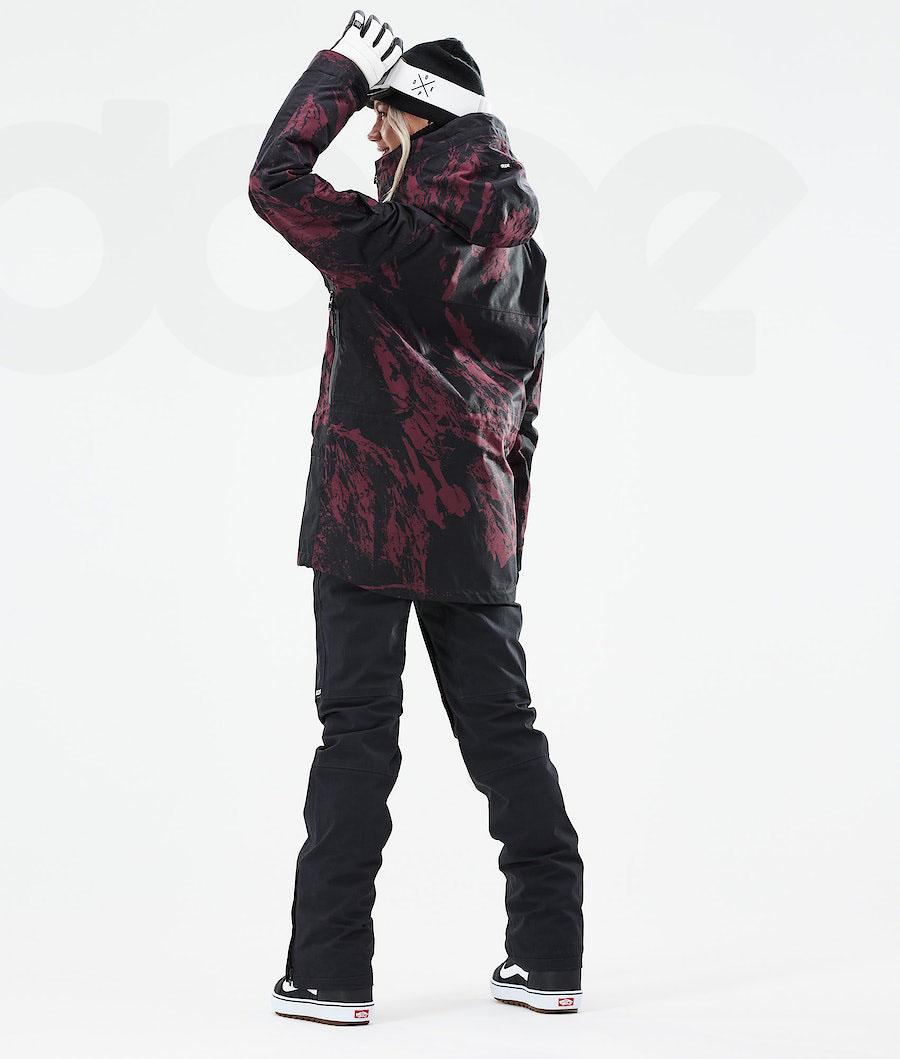 Burgundy Women's Dope Akin W 2021 Snowboard Jackets | NZ_D1829