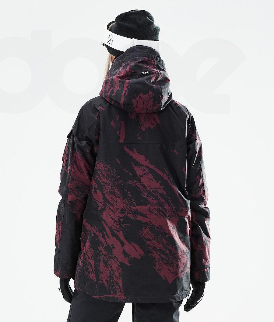 Burgundy Women's Dope Akin W 2021 Snowboard Jackets | NZ_D1829