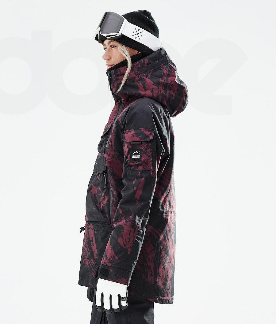 Burgundy Women's Dope Akin W 2021 Snowboard Jackets | NZ_D1829