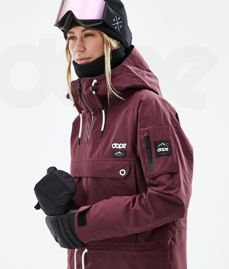 Burgundy Women's Dope Annok W 2021 Ski Jackets | NZ_D2352