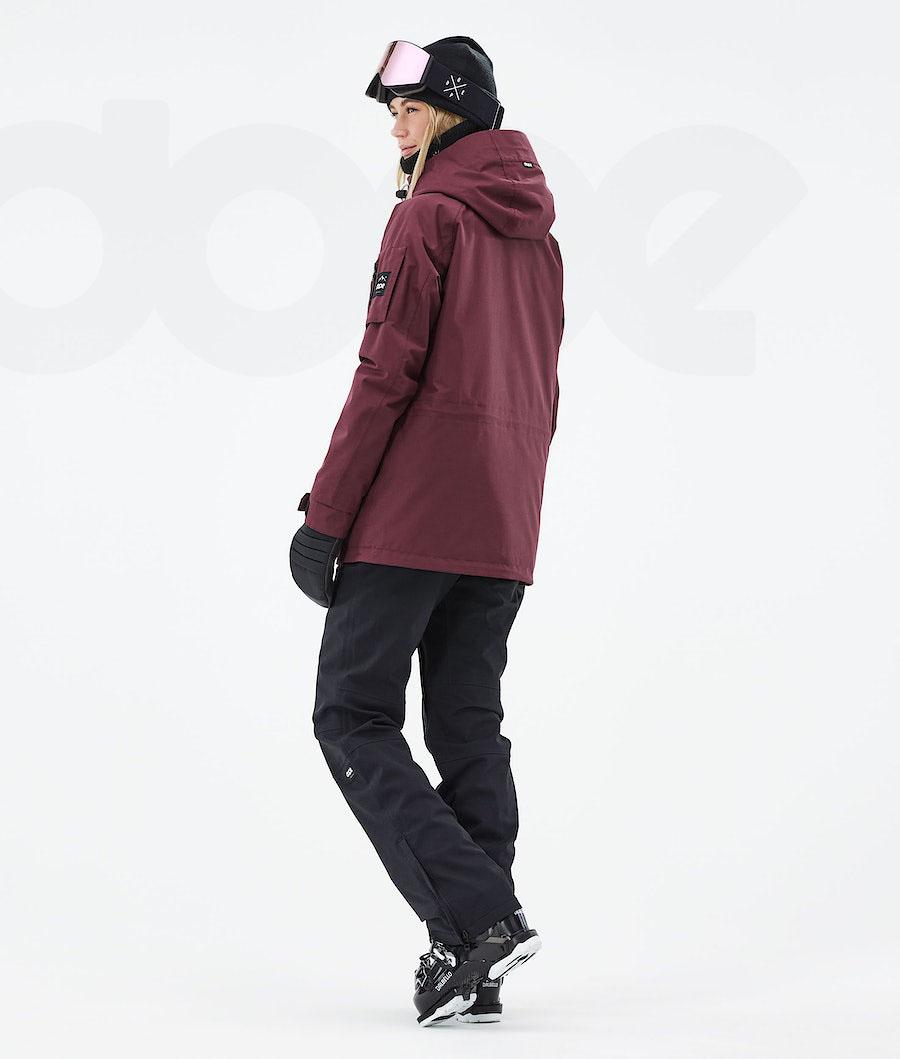 Burgundy Women's Dope Annok W 2021 Ski Jackets | NZ_D2352