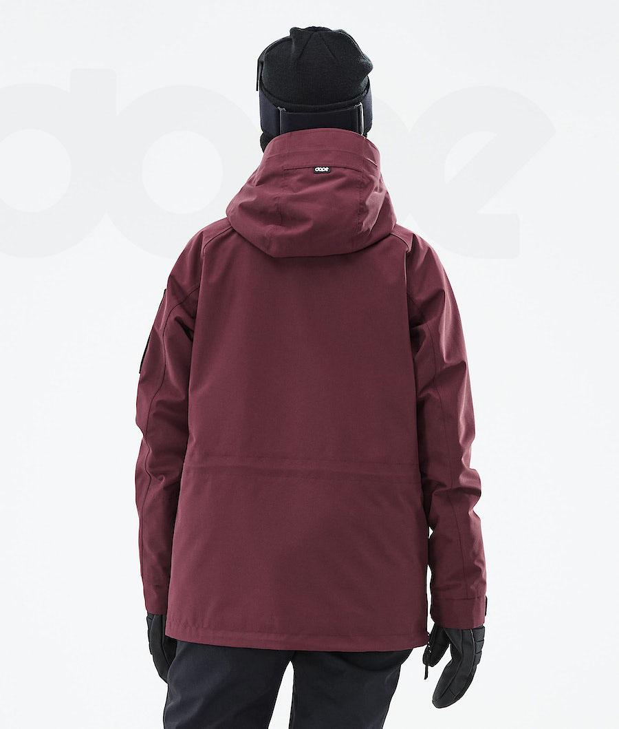 Burgundy Women's Dope Annok W 2021 Ski Jackets | NZ_D2352