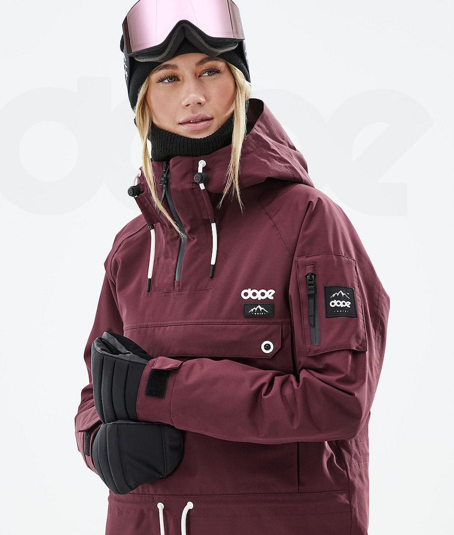 Burgundy Women's Dope Annok W 2021 Snowboard Jackets | NZ_D2412