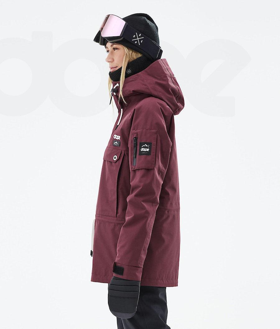 Burgundy Women's Dope Annok W 2021 Snowboard Jackets | NZ_D2412
