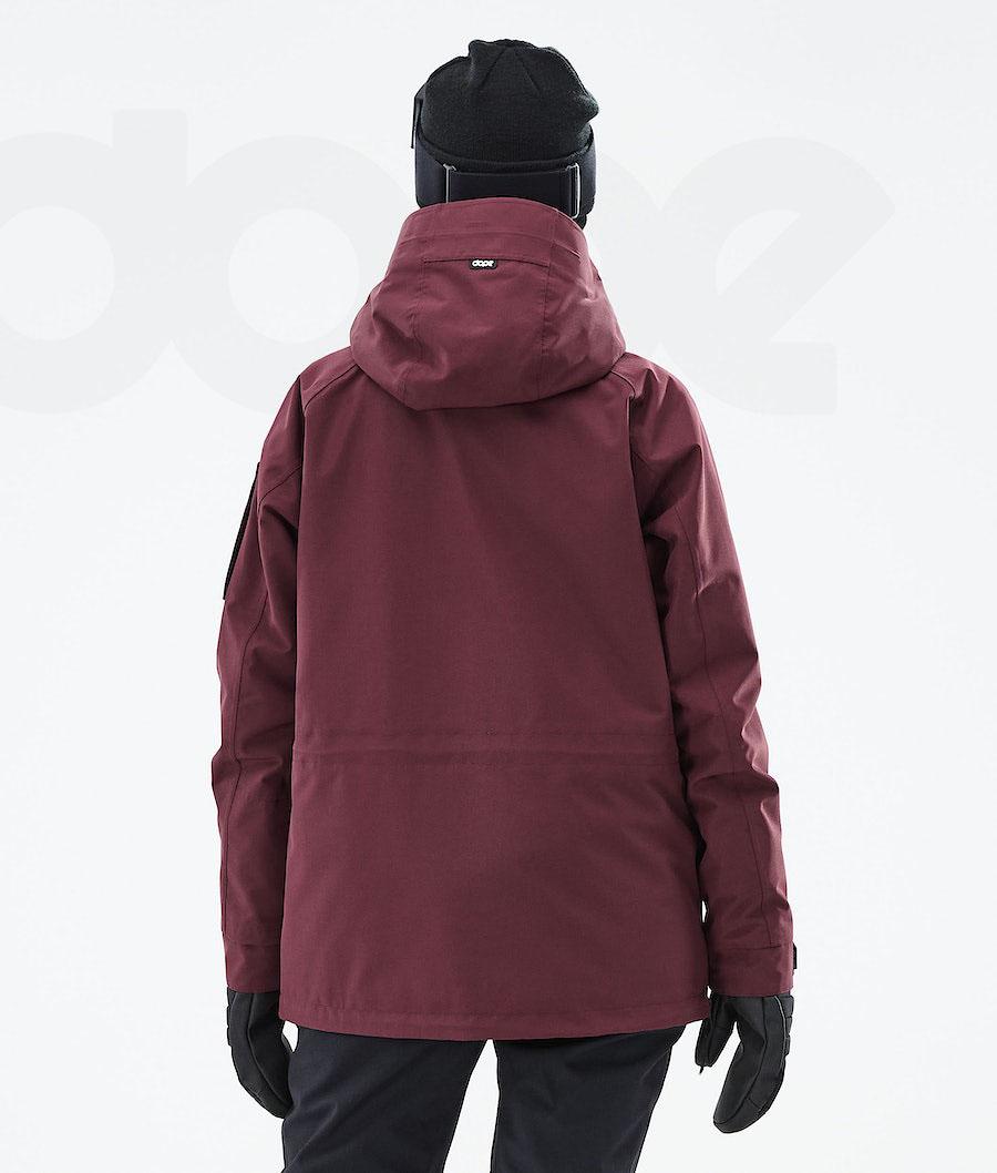 Burgundy Women's Dope Annok W 2021 Snowboard Jackets | NZ_D2412