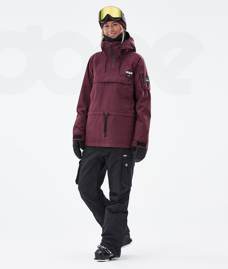 Burgundy Women's Dope Annok W Ski Jackets | NZ_D2429
