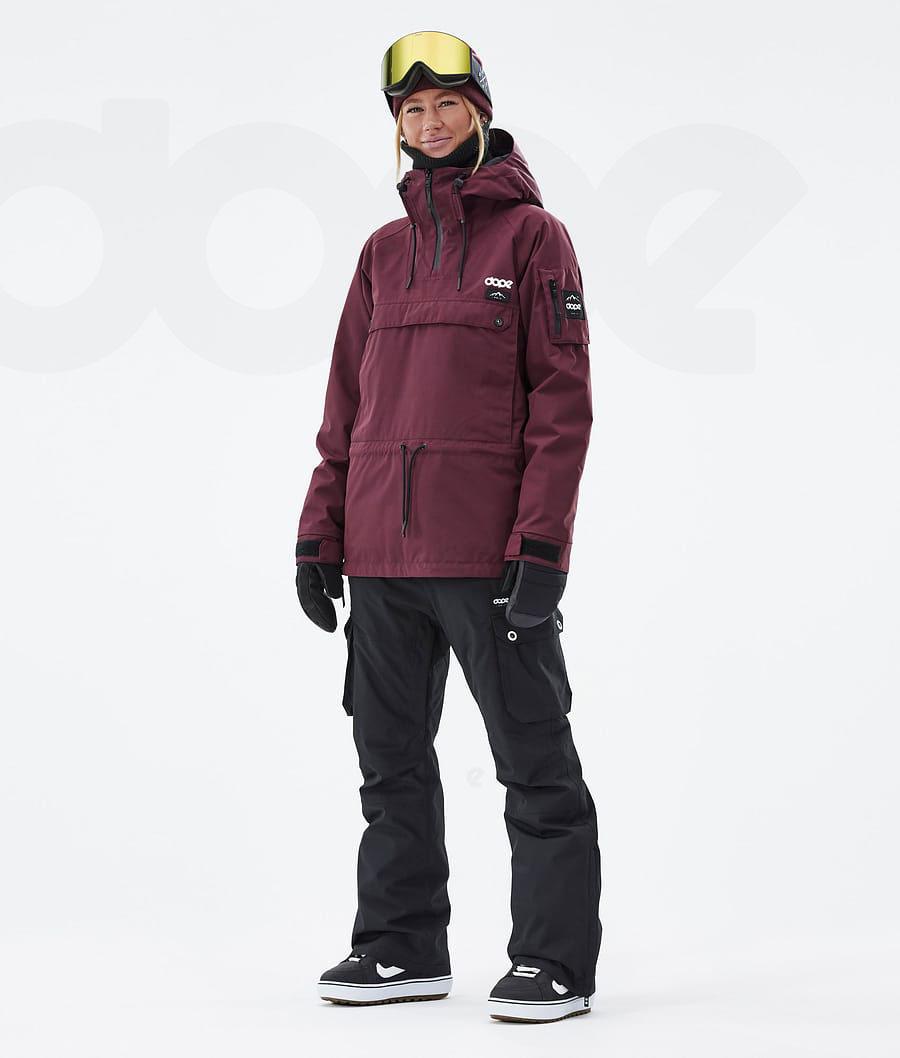 Burgundy Women's Dope Annok W Snowboard Jackets | NZ_D1904