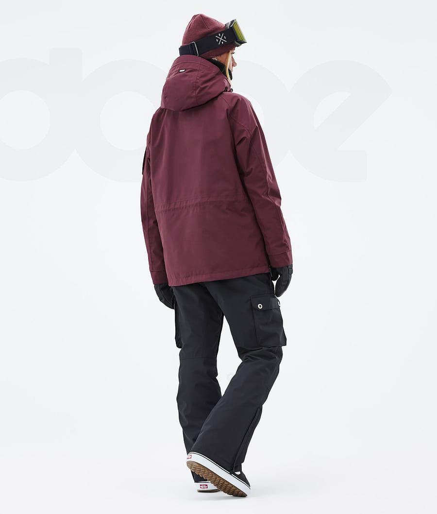 Burgundy Women's Dope Annok W Snowboard Jackets | NZ_D1904