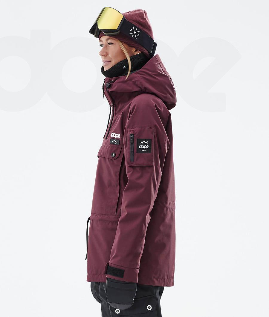 Burgundy Women's Dope Annok W Snowboard Jackets | NZ_D1904