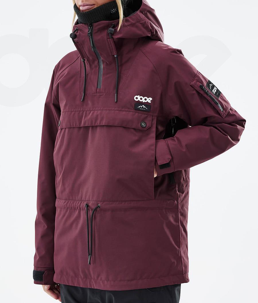 Burgundy Women's Dope Annok W Snowboard Jackets | NZ_D1904