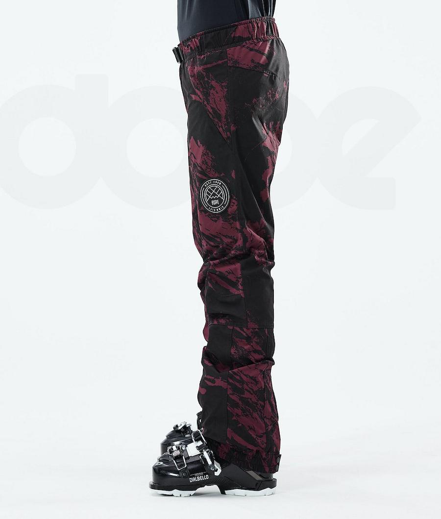 Burgundy Women's Dope Blizzard W 2021 Ski Pants | NZ_D2453