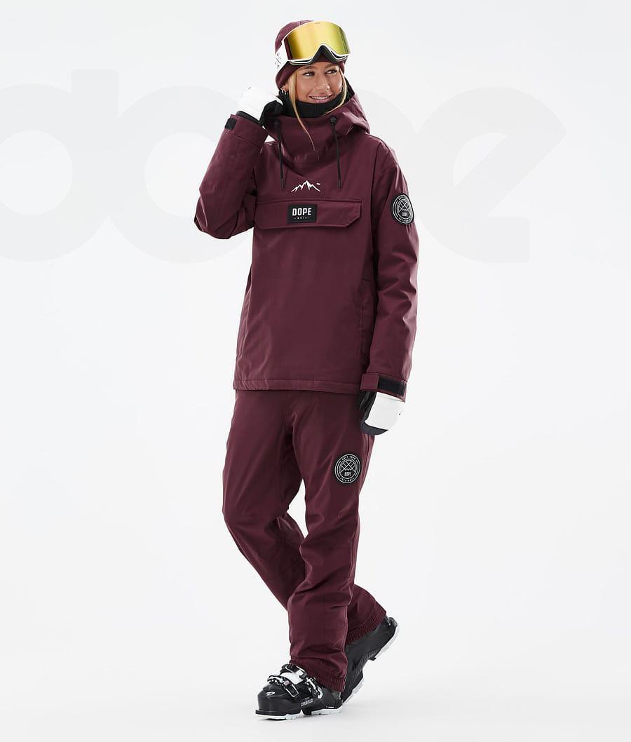 Burgundy Women's Dope Blizzard W Ski Jackets | NZ_D1671