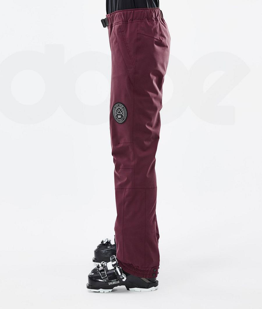 Burgundy Women's Dope Blizzard W Ski Pants | NZ_D1470