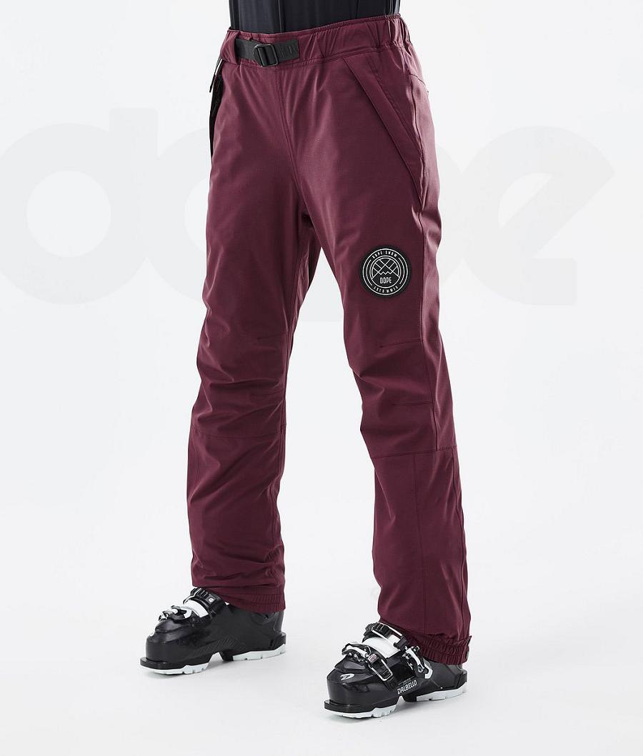 Burgundy Women\'s Dope Blizzard W Ski Pants | NZ_D1470